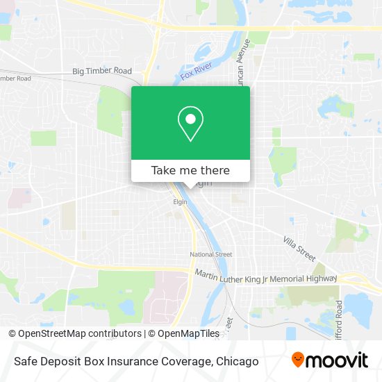 Mapa de Safe Deposit Box Insurance Coverage