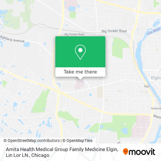 Amita Health Medical Group Family Medicine Elgin, Lin Lor LN. map