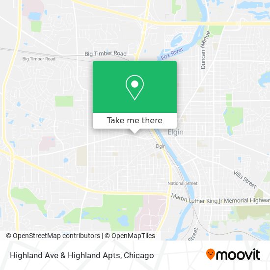 Highland Ave & Highland Apts map