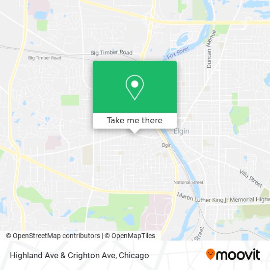 Mapa de Highland Ave & Crighton Ave