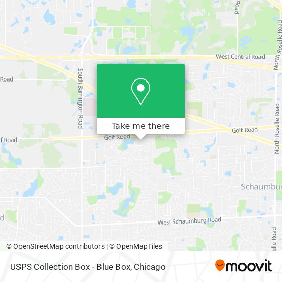 Mapa de USPS Collection Box - Blue Box