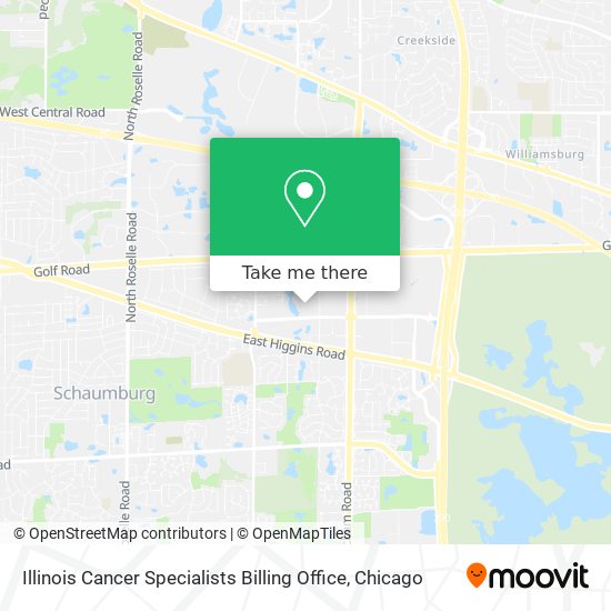 Mapa de Illinois Cancer Specialists Billing Office