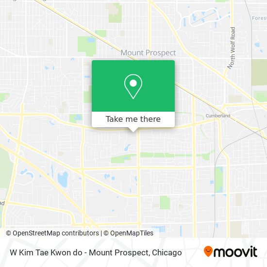 Mapa de W Kim Tae Kwon do - Mount Prospect