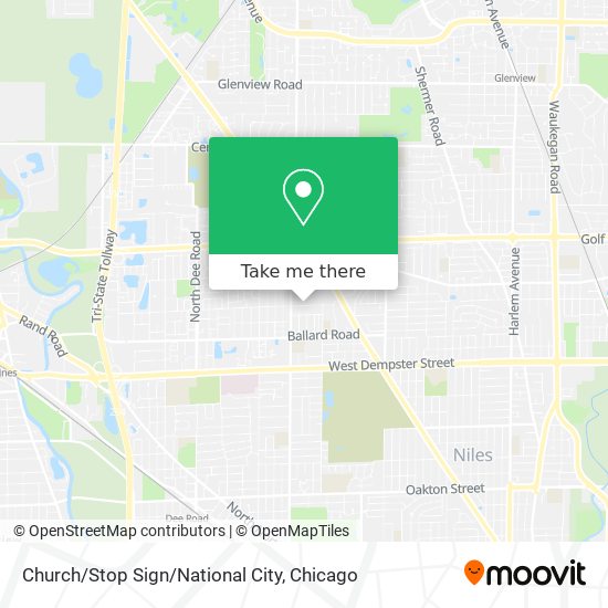 Mapa de Church/Stop Sign/National City