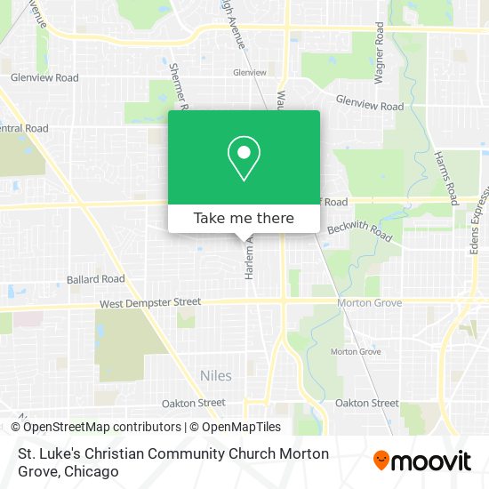 St. Luke's Christian Community Church Morton Grove map