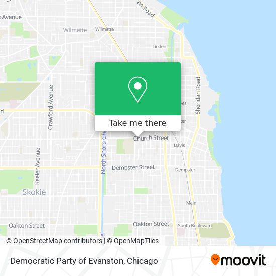 Democratic Party of Evanston map