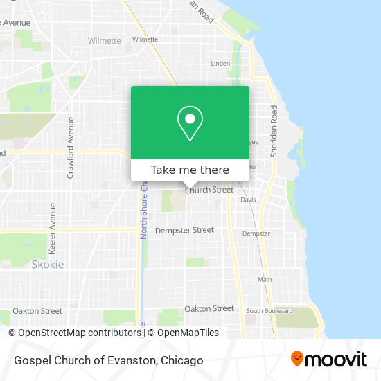 Gospel Church of Evanston map