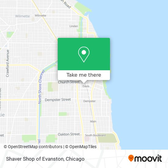 Shaver Shop of Evanston map