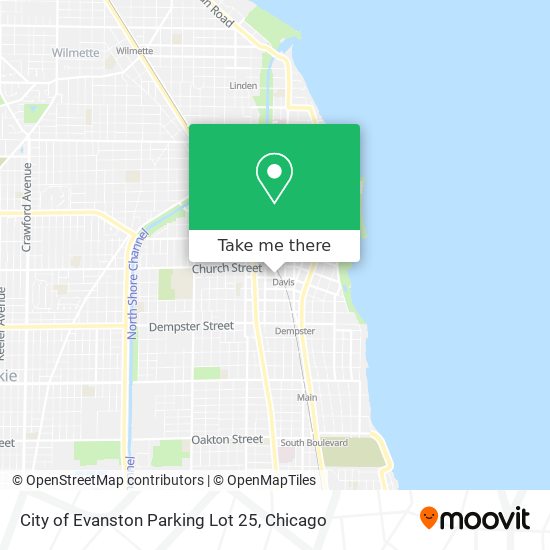 City of Evanston Parking Lot 25 map