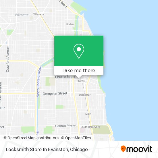 Mapa de Locksmith Store In Evanston