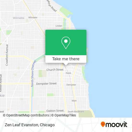 Mapa de Zen Leaf Evanston