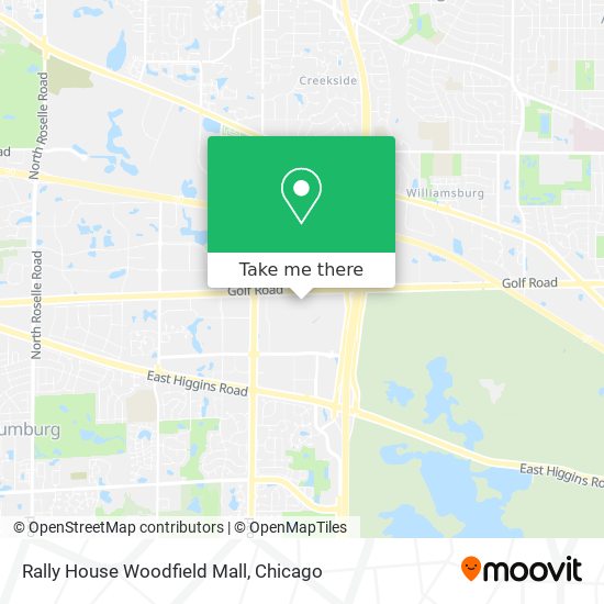 Driving directions to Woodfield Mall, 5 Woodfield Mall, Schaumburg