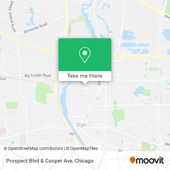 Prospect Blvd & Cooper Ave map