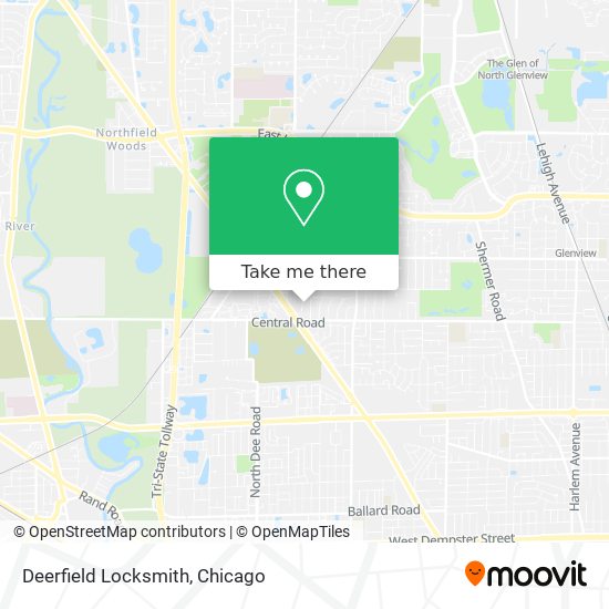 Mapa de Deerfield Locksmith