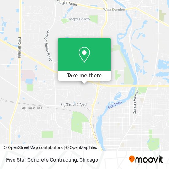 Five Star Concrete Contracting map