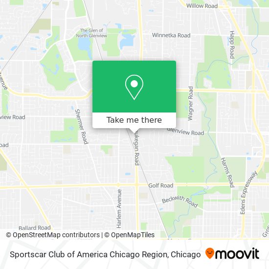 Mapa de Sportscar Club of America Chicago Region