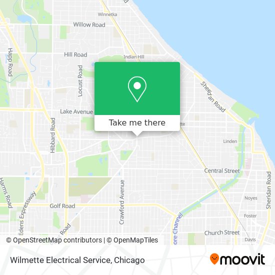 Wilmette Electrical Service map