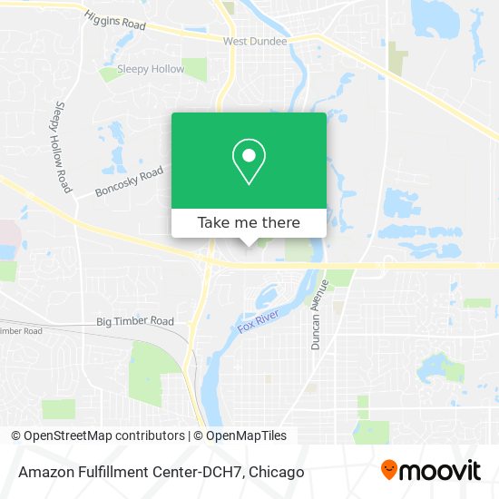 Amazon Fulfillment Center-DCH7 map