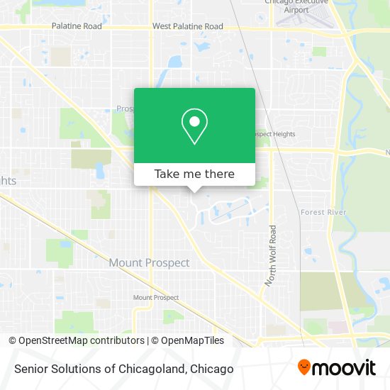 Senior Solutions of Chicagoland map