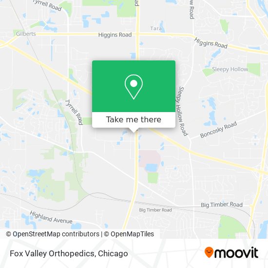 Fox Valley Orthopedics map