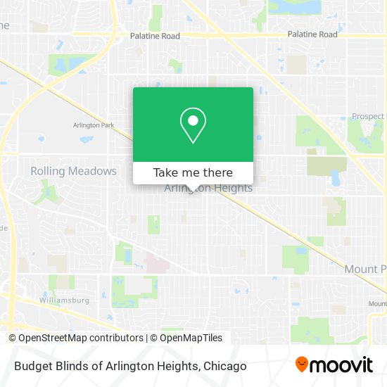 Mapa de Budget Blinds of Arlington Heights