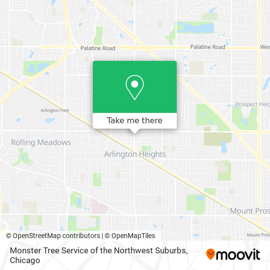 Monster Tree Service of the Northwest Suburbs map