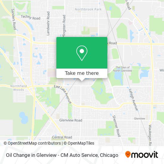 Oil Change in Glenview - CM Auto Service map