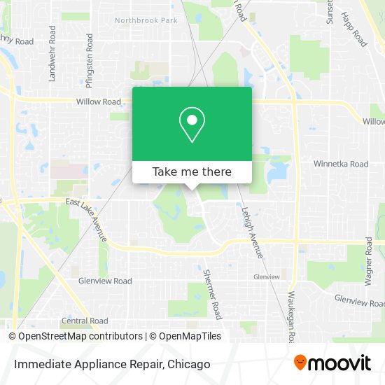 Mapa de Immediate Appliance Repair