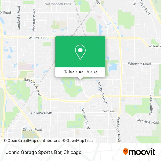 John's Garage Sports Bar map