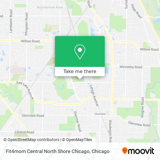 Fit4mom Central North Shore Chicago map