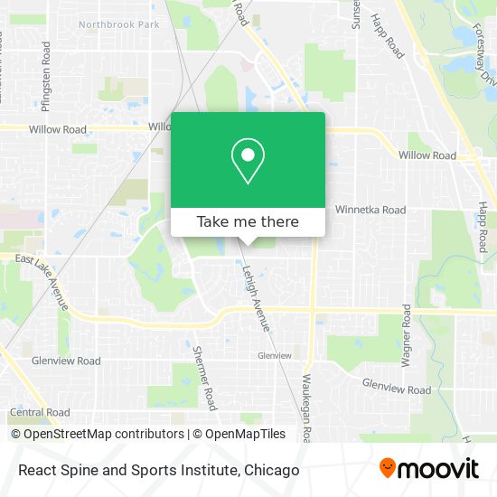 React Spine and Sports Institute map