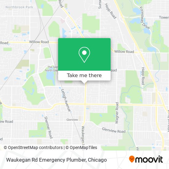 Waukegan Rd Emergency Plumber map