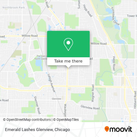 Emerald Lashes Glenview map