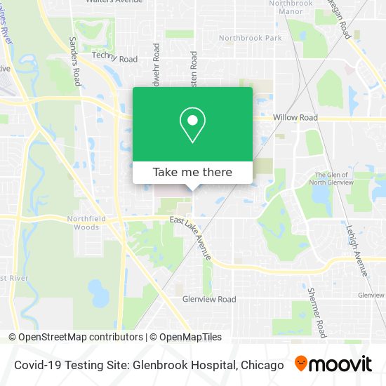 Mapa de Covid-19 Testing Site: Glenbrook Hospital