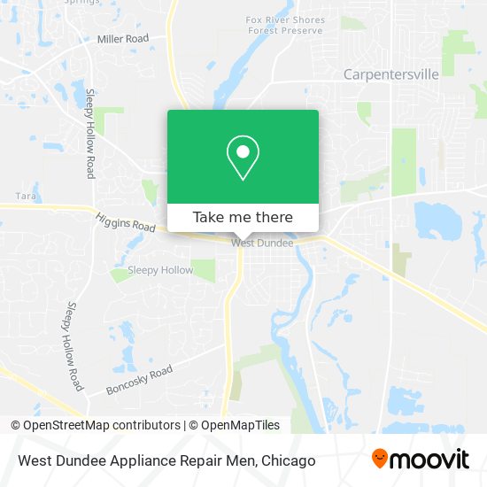 Mapa de West Dundee Appliance Repair Men