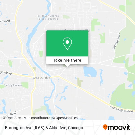 Barrington Ave (Il 68) & Aldis Ave map