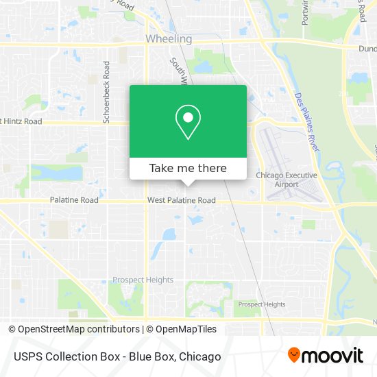 Mapa de USPS Collection Box - Blue Box