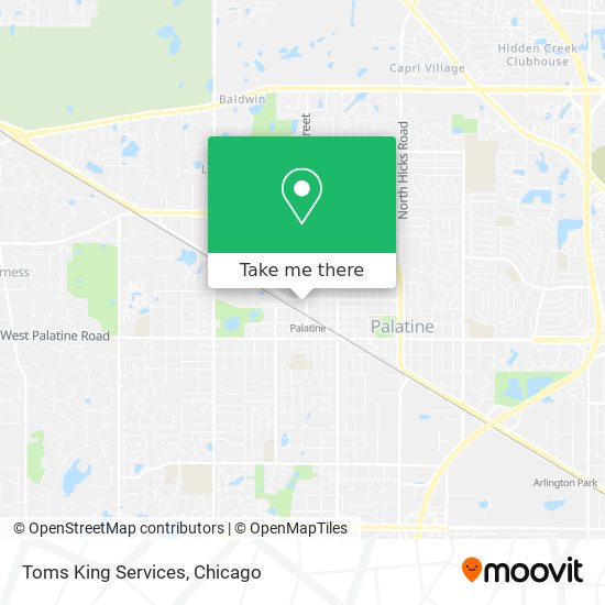 Mapa de Toms King Services