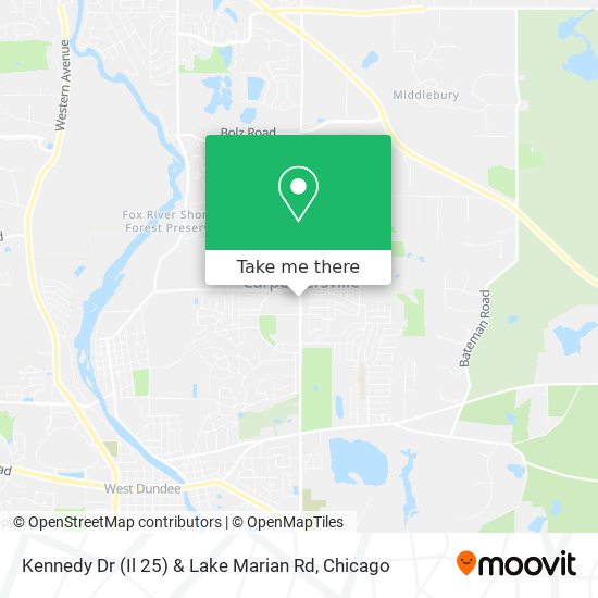 Mapa de Kennedy Dr (Il 25) & Lake Marian Rd