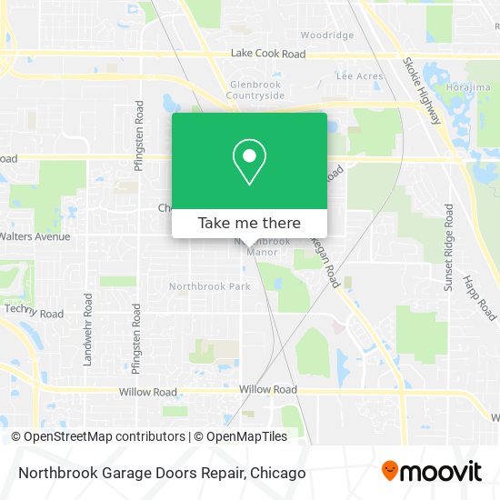 Northbrook Garage Doors Repair map