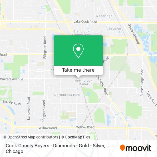 Mapa de Cook County Buyers - Diamonds - Gold - Silver
