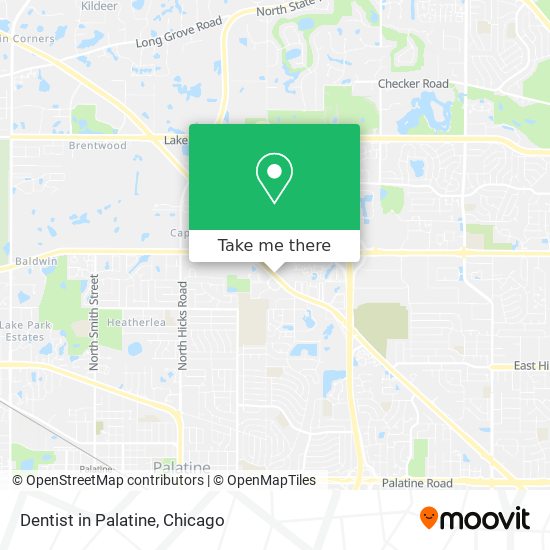 Mapa de Dentist in Palatine