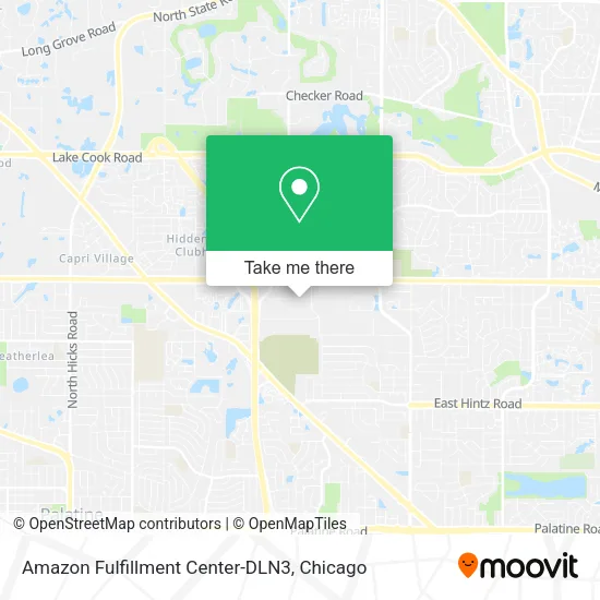 Amazon Fulfillment Center-DLN3 map