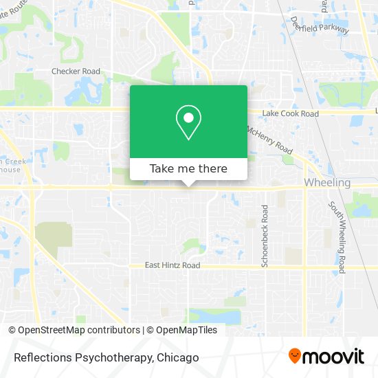 Reflections Psychotherapy map