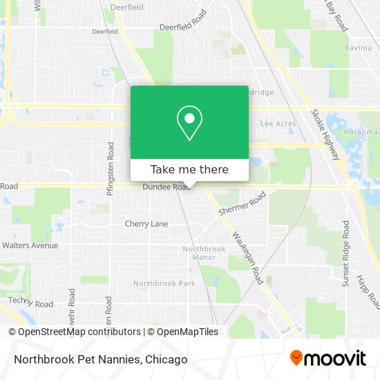 Mapa de Northbrook Pet Nannies