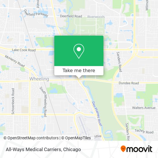 All-Ways Medical Carriers map