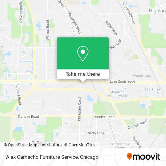 Alex Camacho Furniture Service map