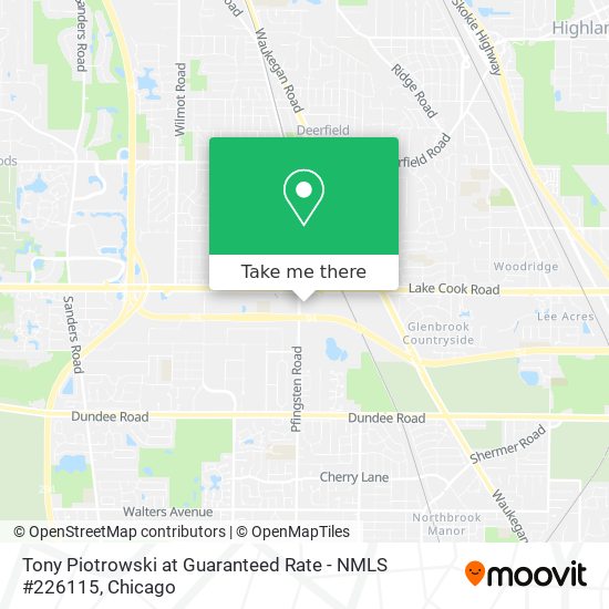 Mapa de Tony Piotrowski at Guaranteed Rate - NMLS #226115