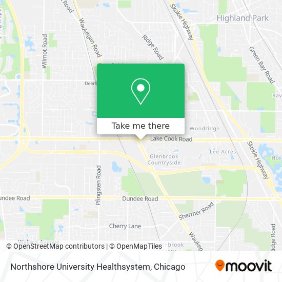 Northshore University Healthsystem map
