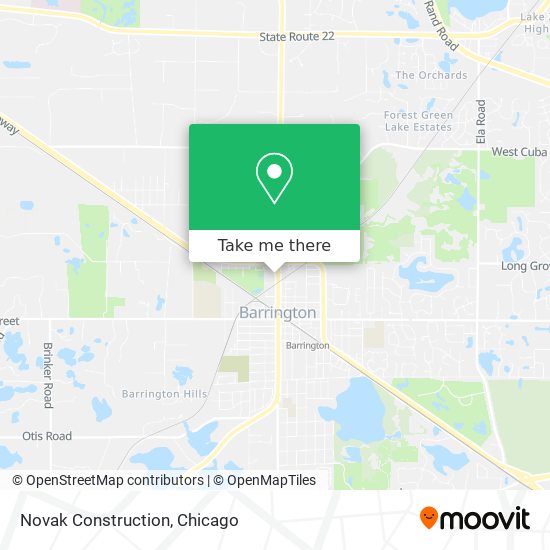 Novak Construction map